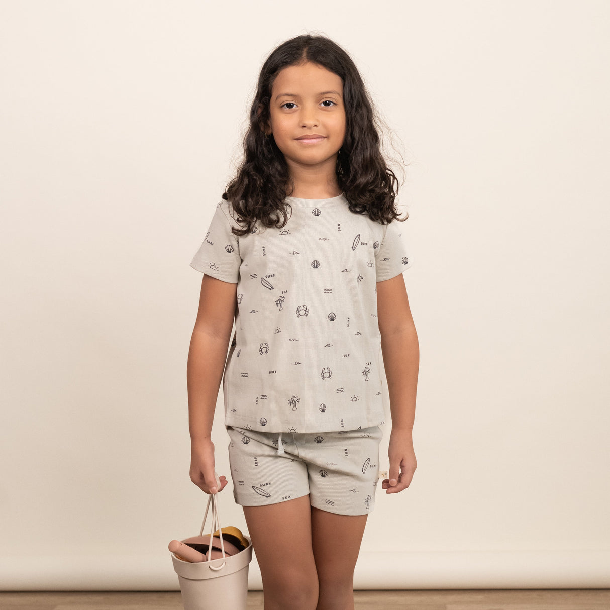 Organic Tee & Shorts Set - Surf - HoneyBug