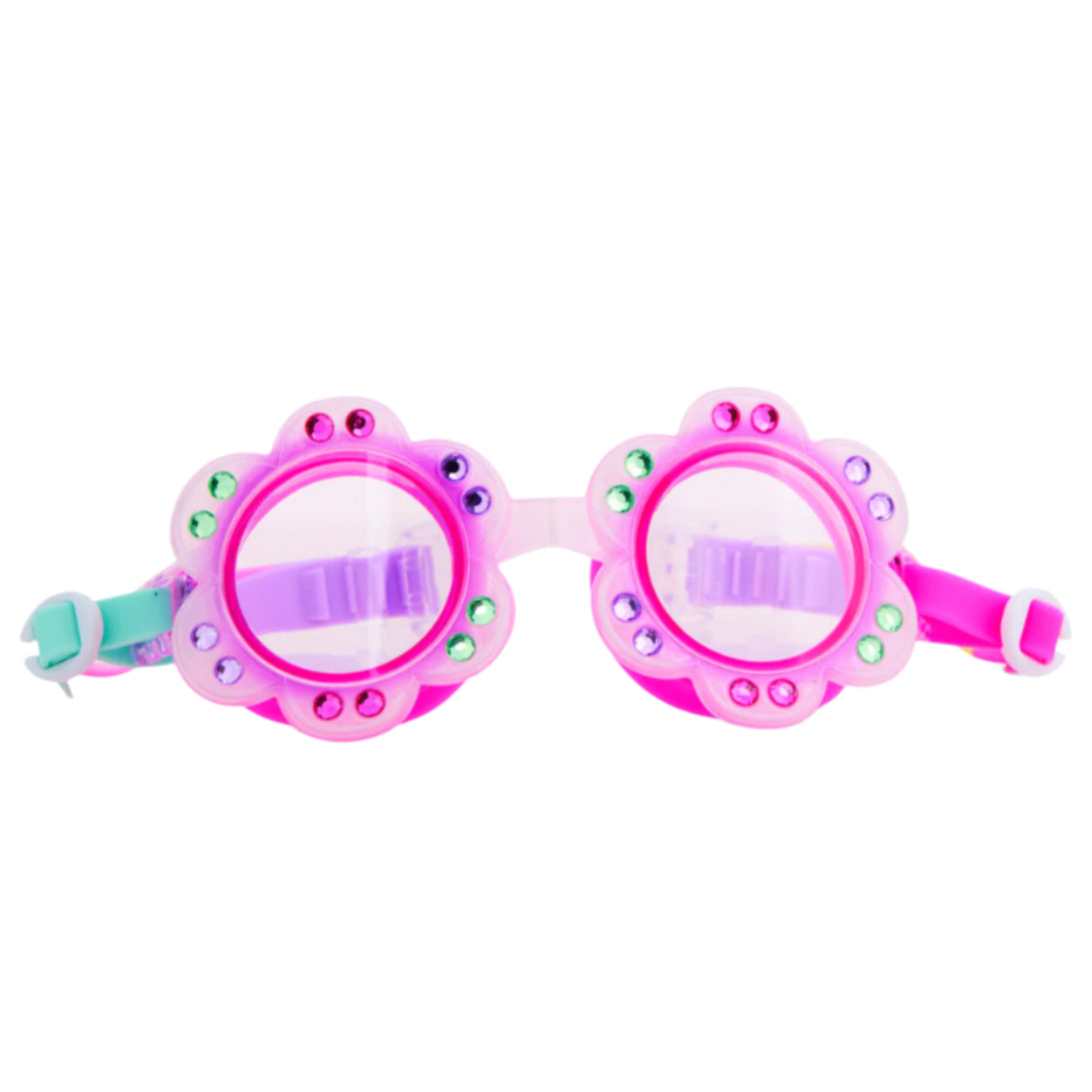 Purple Petunia Petals Girl Kids' Swim Goggles - HoneyBug