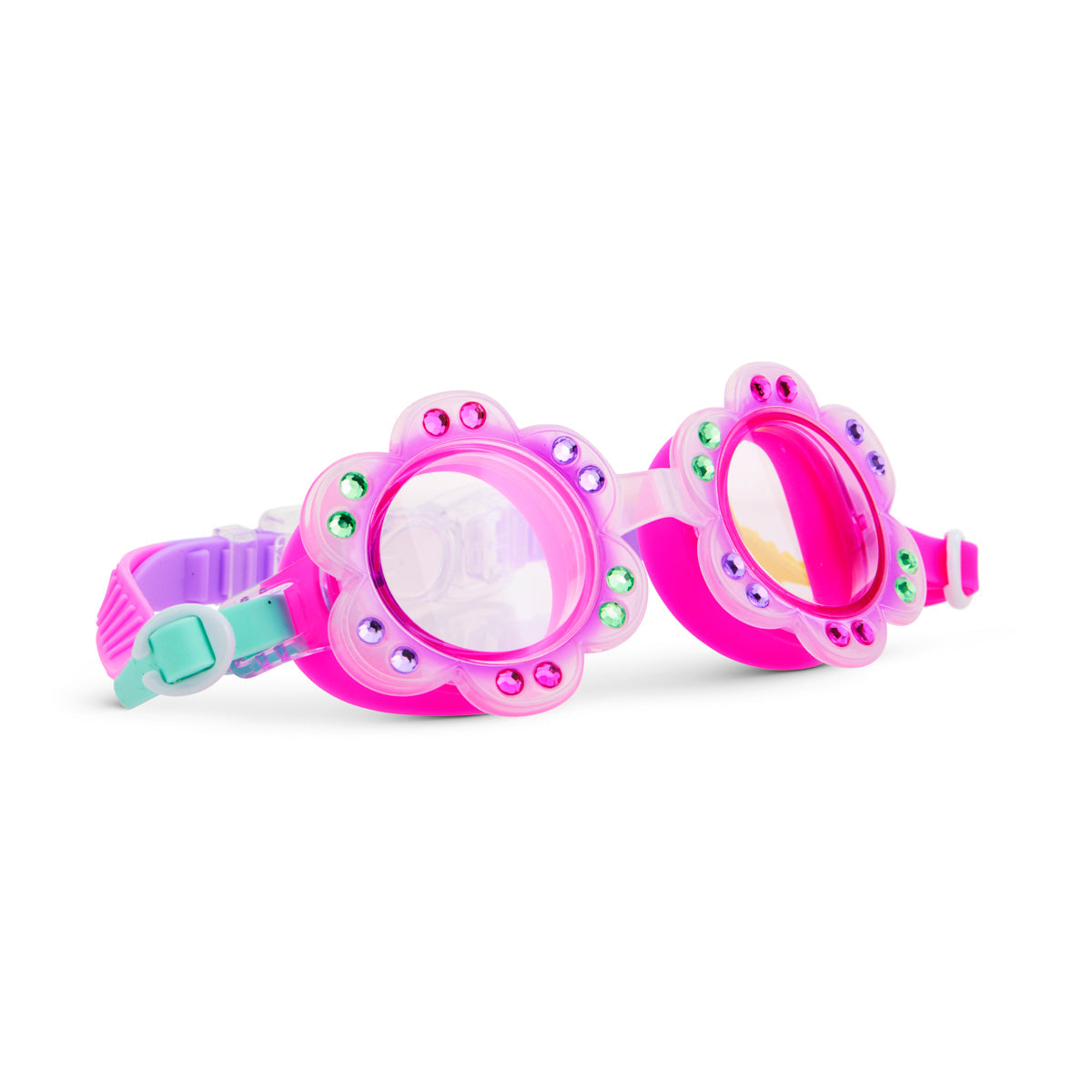 Purple Petunia Petals Girl Kids' Swim Goggles - HoneyBug