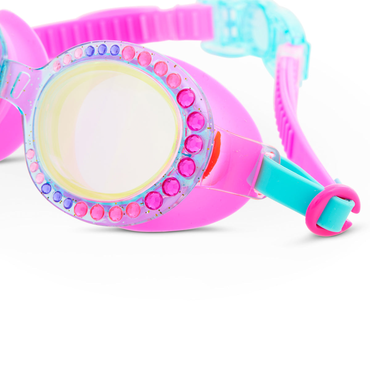 Bedazzled Blue Sparkling Summer Girl Kids' Swim Goggles - HoneyBug
