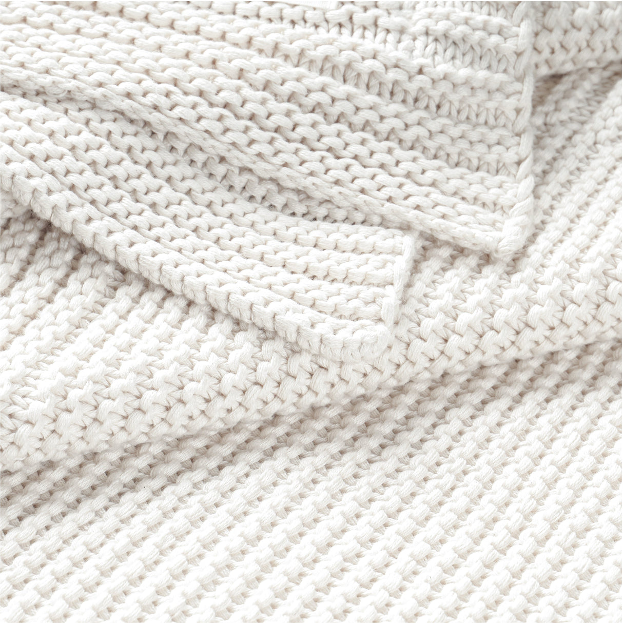Chunky Knit Throw Blanket - Ivory - HoneyBug