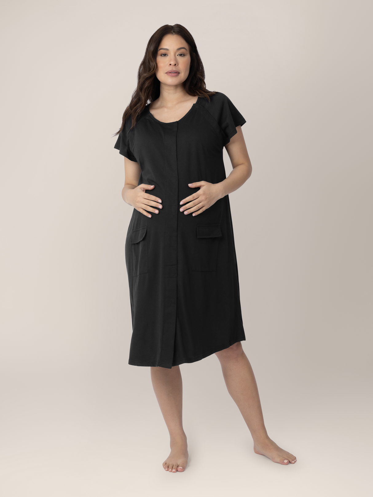 Universal Labor & Delivery Gown | Black - HoneyBug