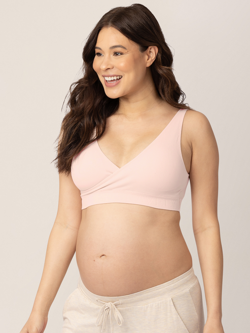 Sublime® Adjustable Crossover Nursing & Lounge Bra | Soft Pink - HoneyBug