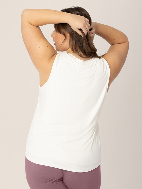Bamboo Nursing & Maternity Tank | White - HoneyBug