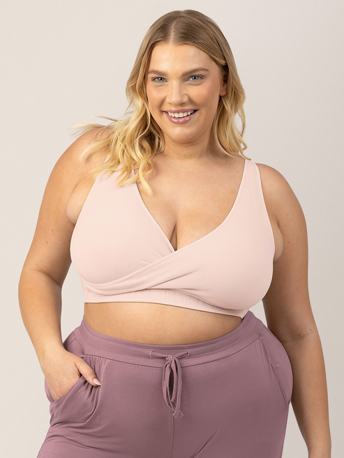 Sublime® Adjustable Crossover Nursing & Lounge Bra | Soft Pink - HoneyBug