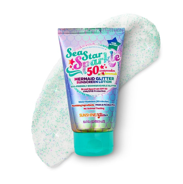 Sea Star Sparkle Mermaid SPF 50 Glitter Sunscreen - HoneyBug