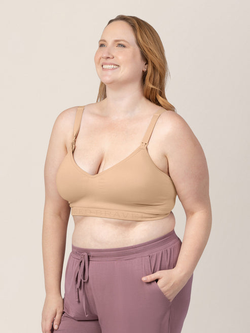 Signature Sublime® Contour Hands-Free Pumping & Nursing Bra | Beige - HoneyBug