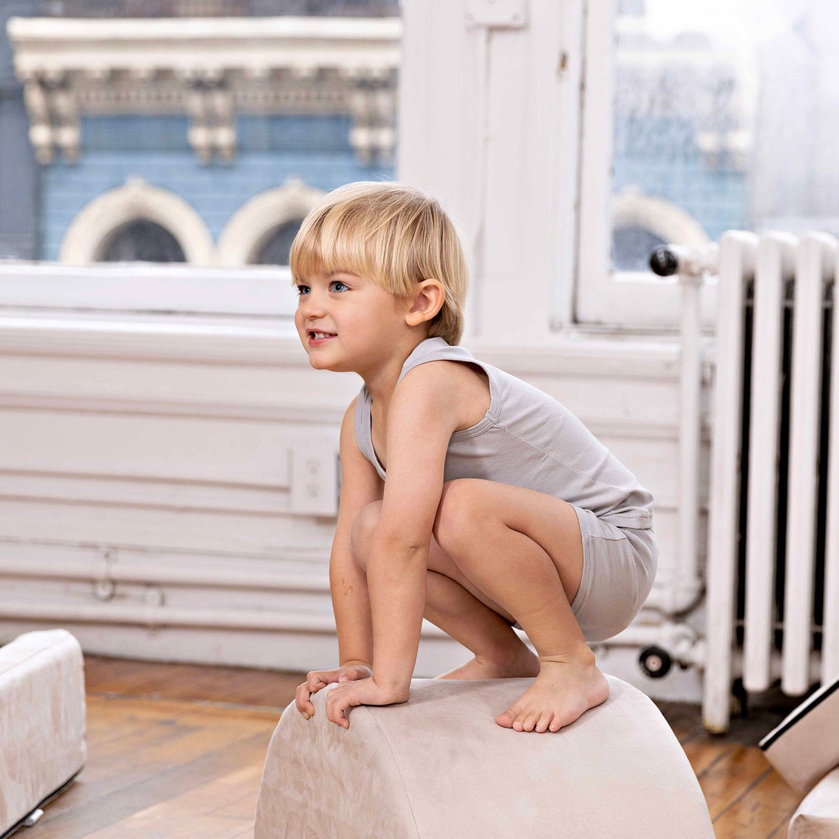 Logo Band Taupe + Blue (2 Sets) - HoneyBug