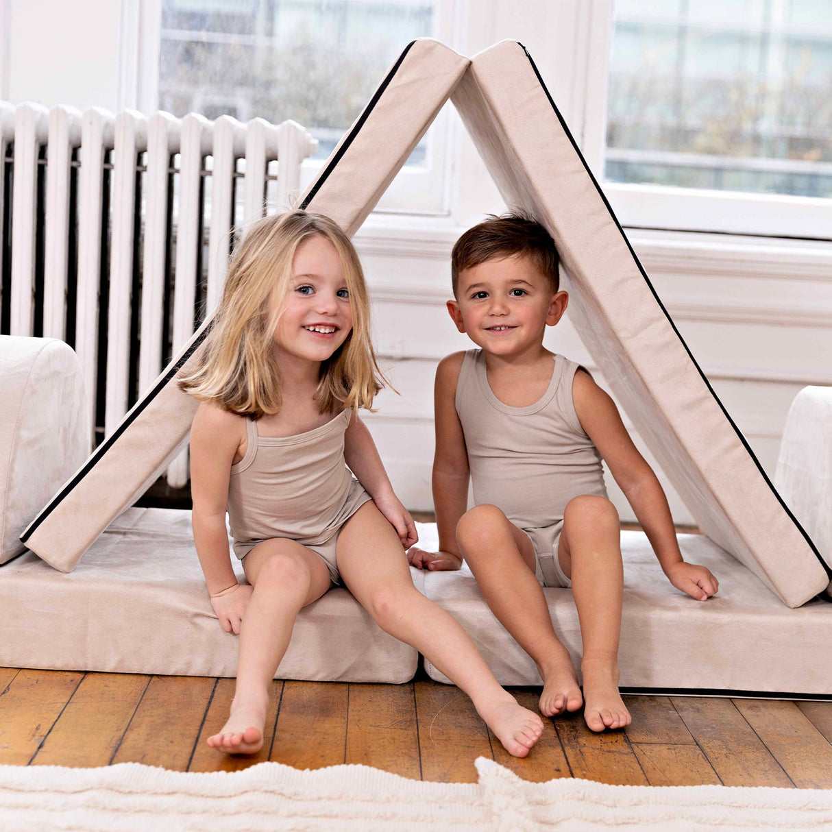 Bamboo Cotton Mauve + White (2 Sets) - HoneyBug
