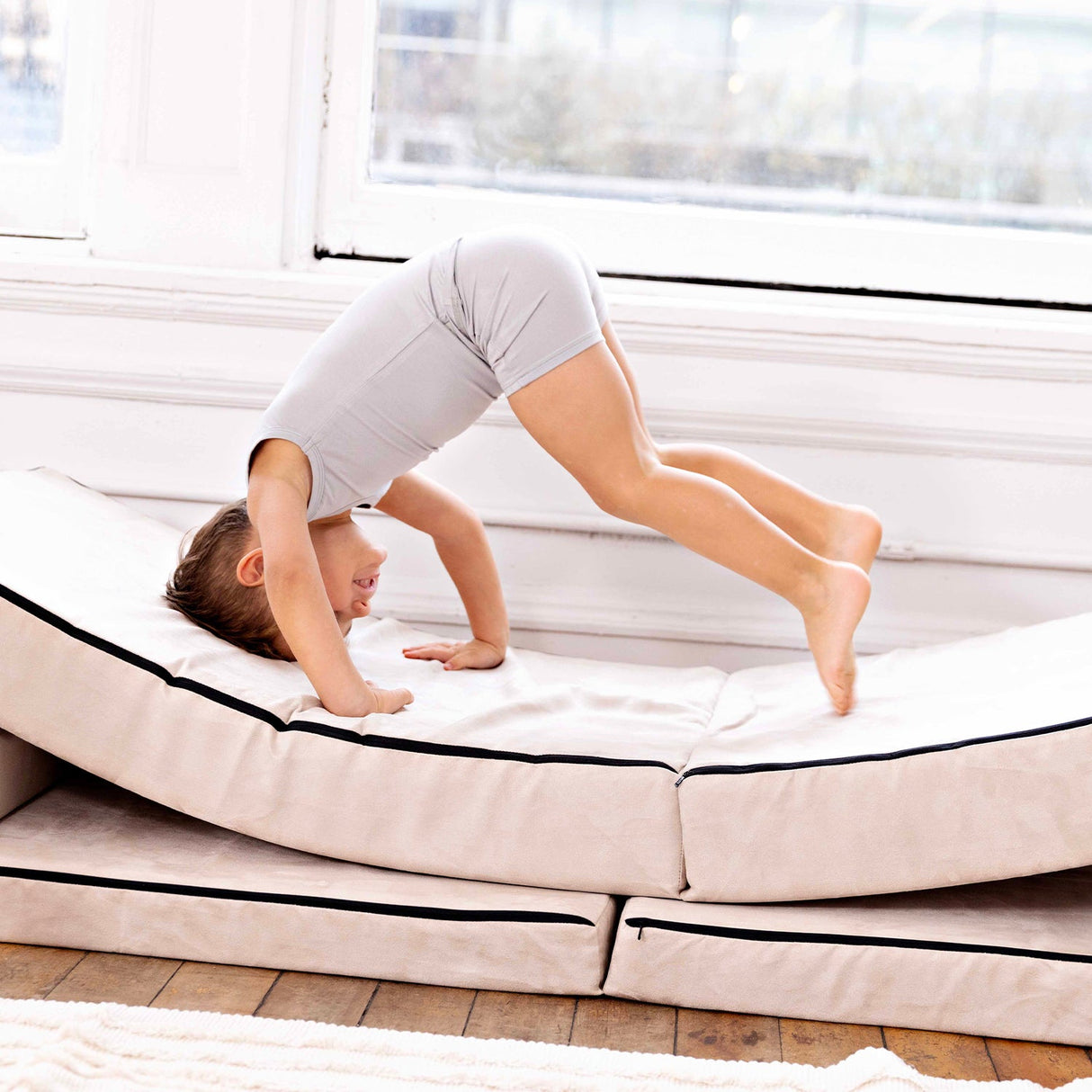 Logo Band Taupe + Blue (2 Sets) - HoneyBug