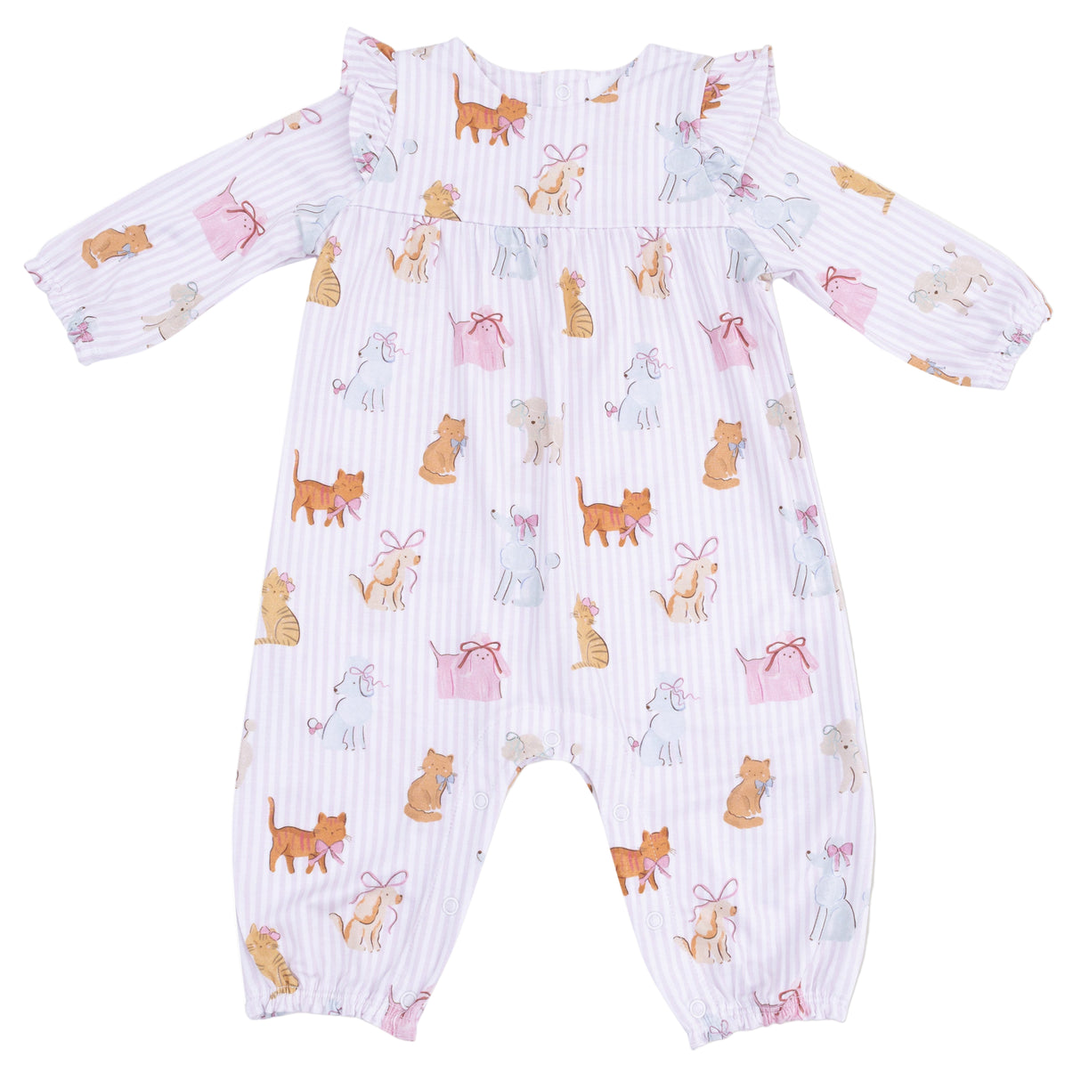 Ruffle Sleeve Romper - HoneyBug