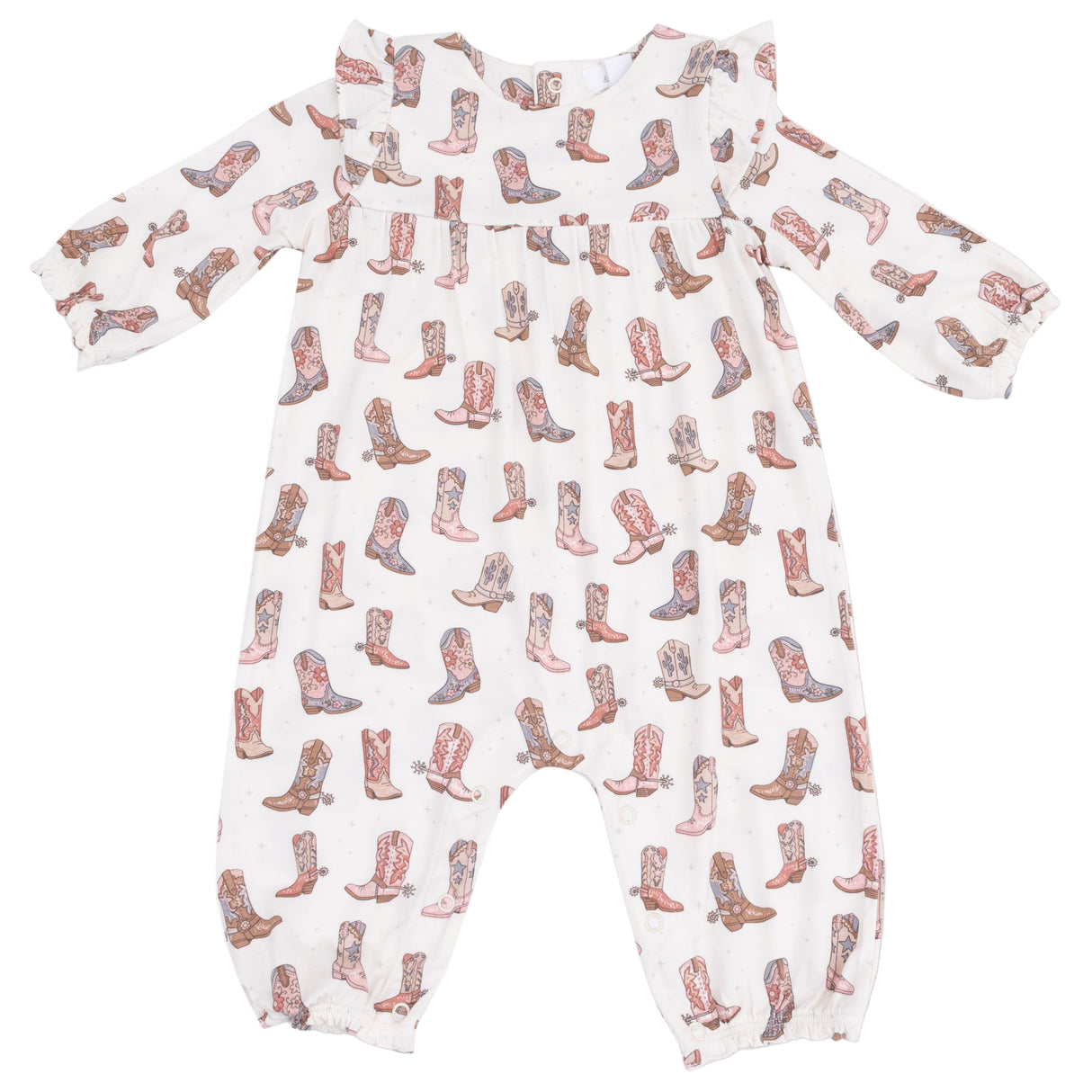 Ruffle Sleeve Romper - HoneyBug