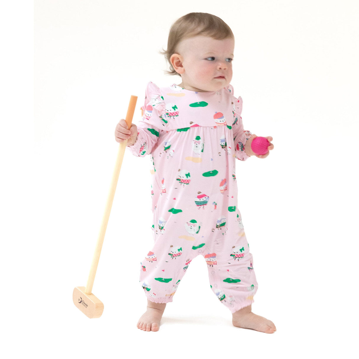 Ruffle Sleeve Romper - HoneyBug