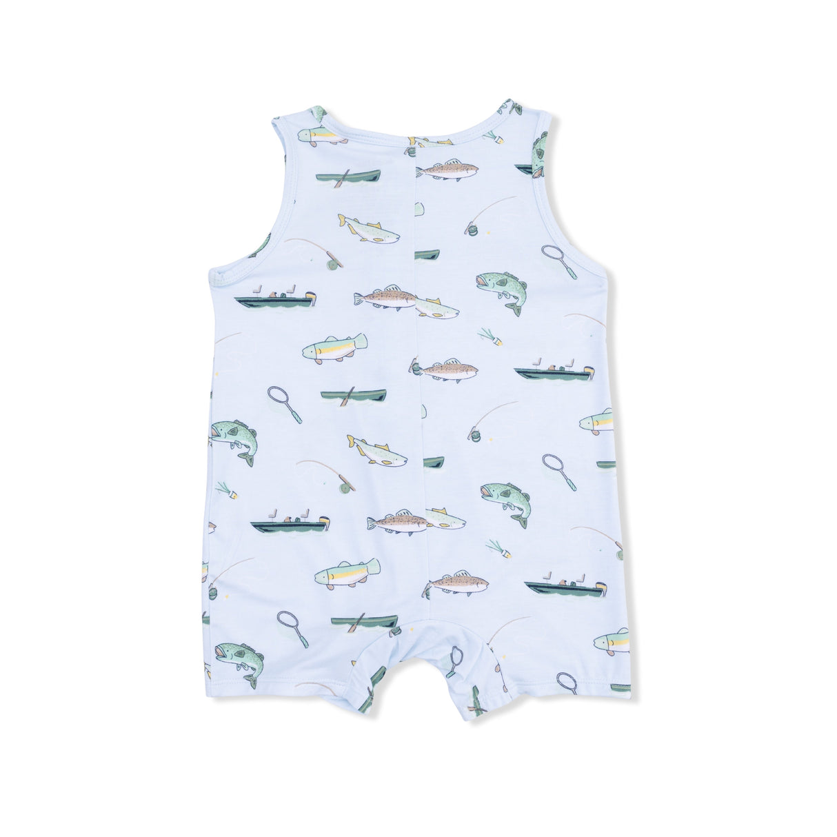 Fishing - Sleeveless Shortie Romper