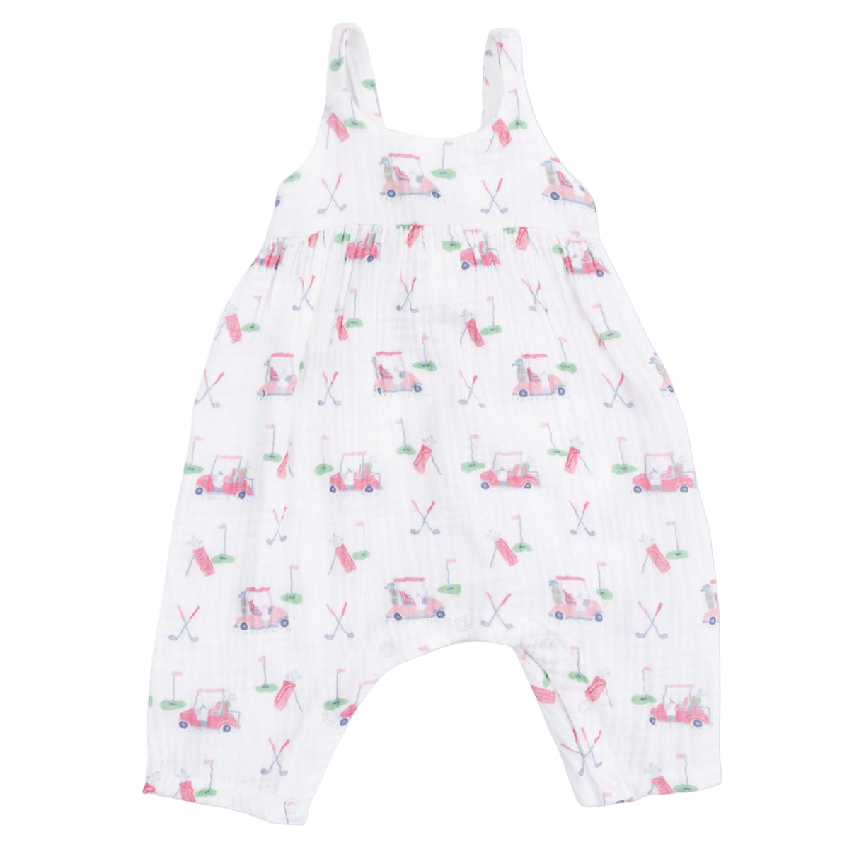 Baby Golf Carts Pink - Tie Back Romper