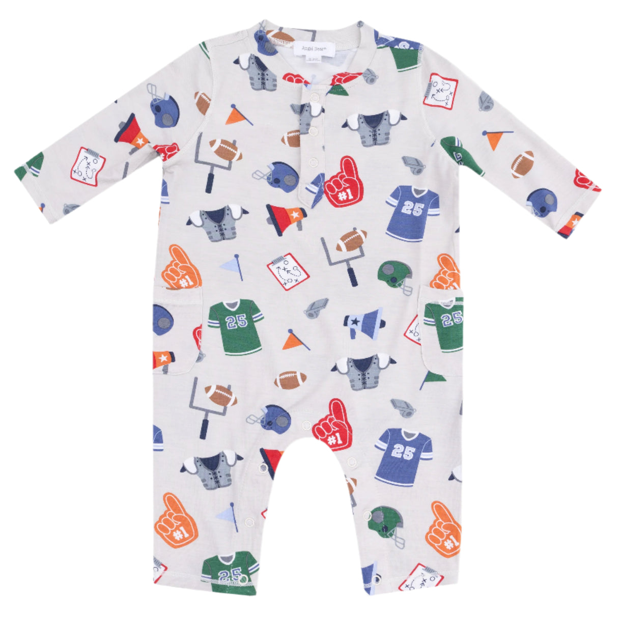 Uni Romper - Game Day Grey - HoneyBug