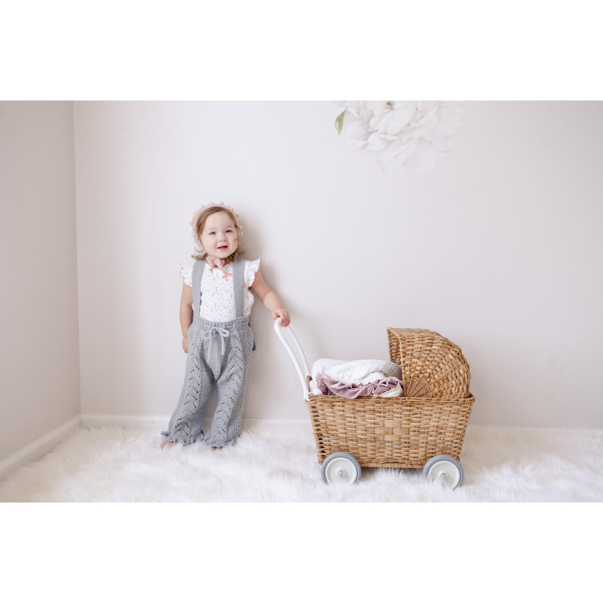 Madison Floral Onesie with Bows - HoneyBug