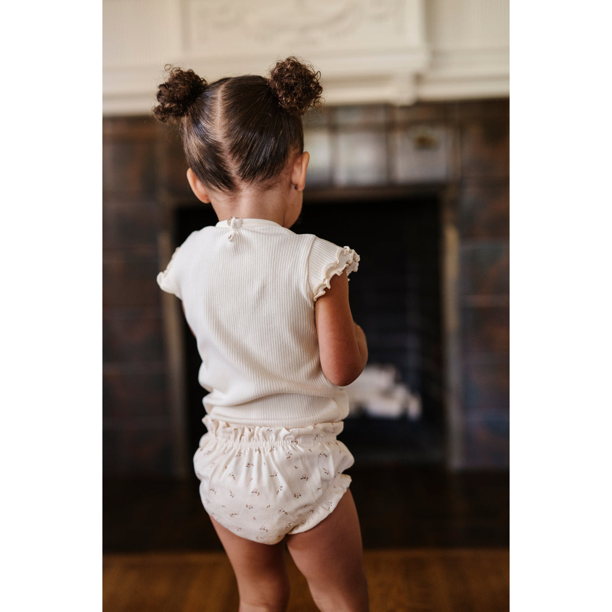 Cotton - Printed Floral - Tshirt & Bloomer - HoneyBug