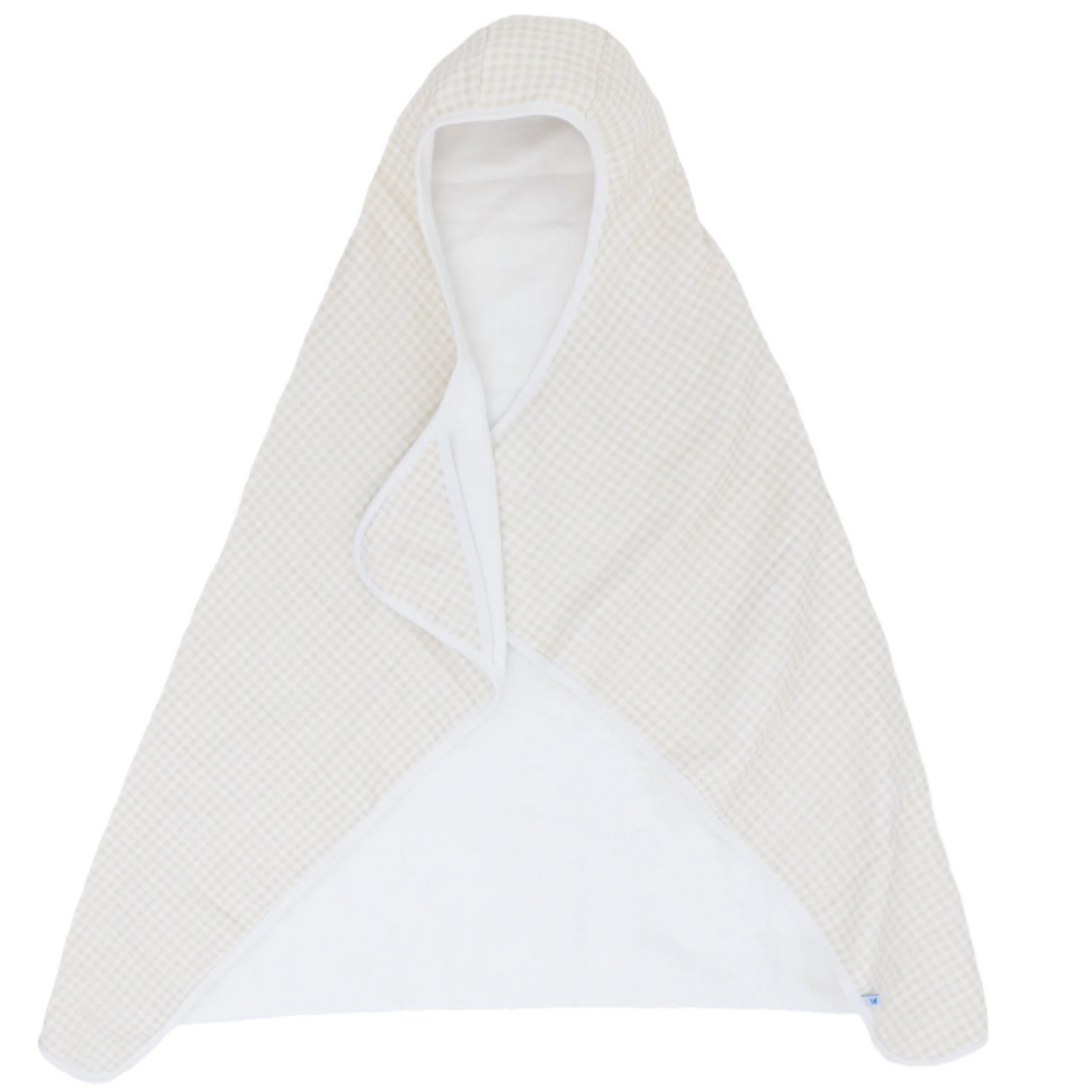 Toddler Hooded Towel - Tan Gingham - HoneyBug