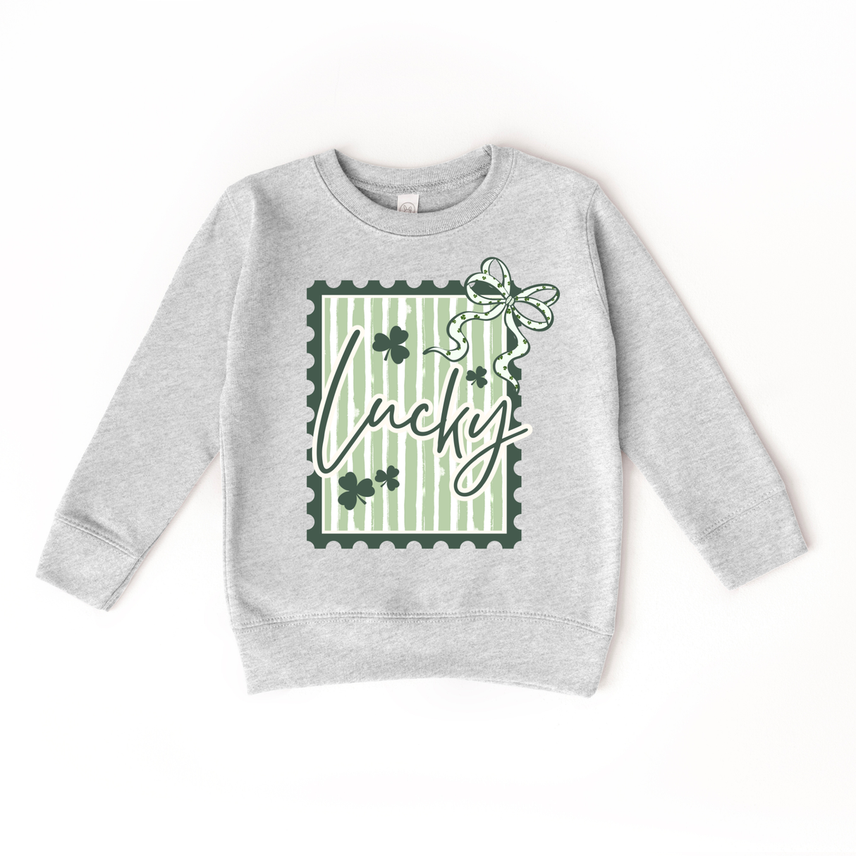 Lucky Stamp Bow Sweatshirt