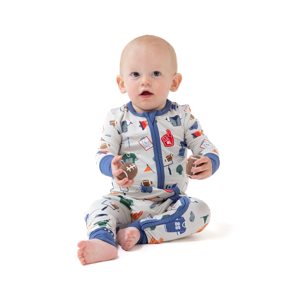 Convertible Romper - Game Day Grey - HoneyBug