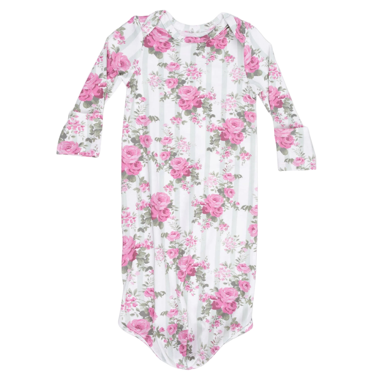 Cabbage Rose Stripe - Knotted Gown