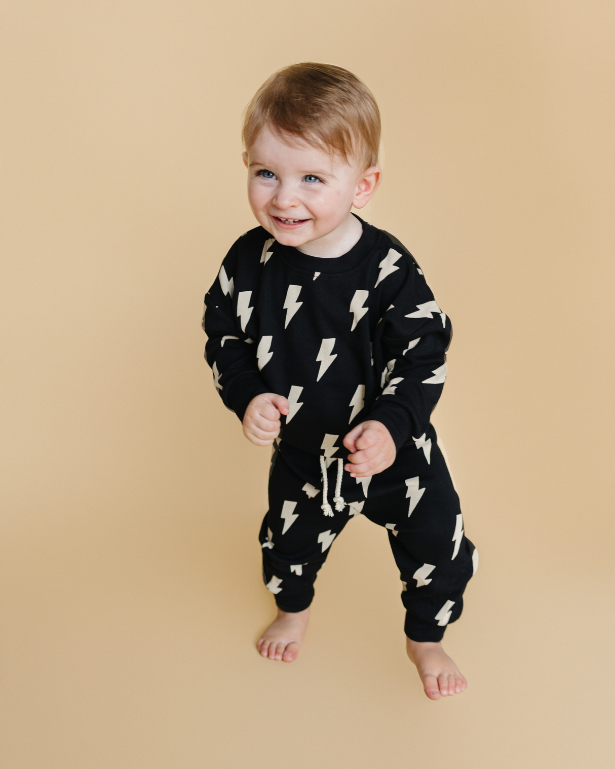 Jogger Set | Black Bolts - HoneyBug