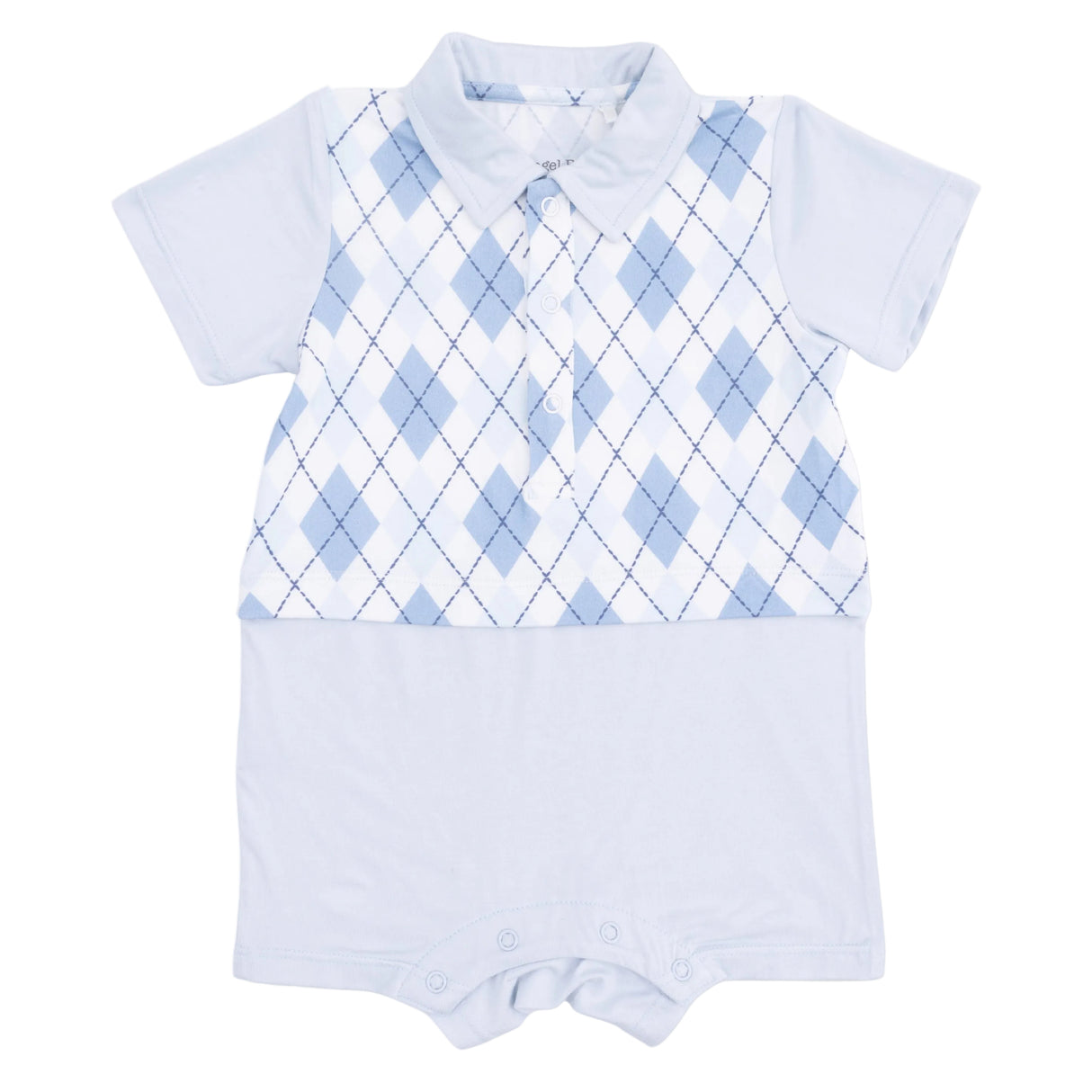 Blue Argyle - Short Playsuit