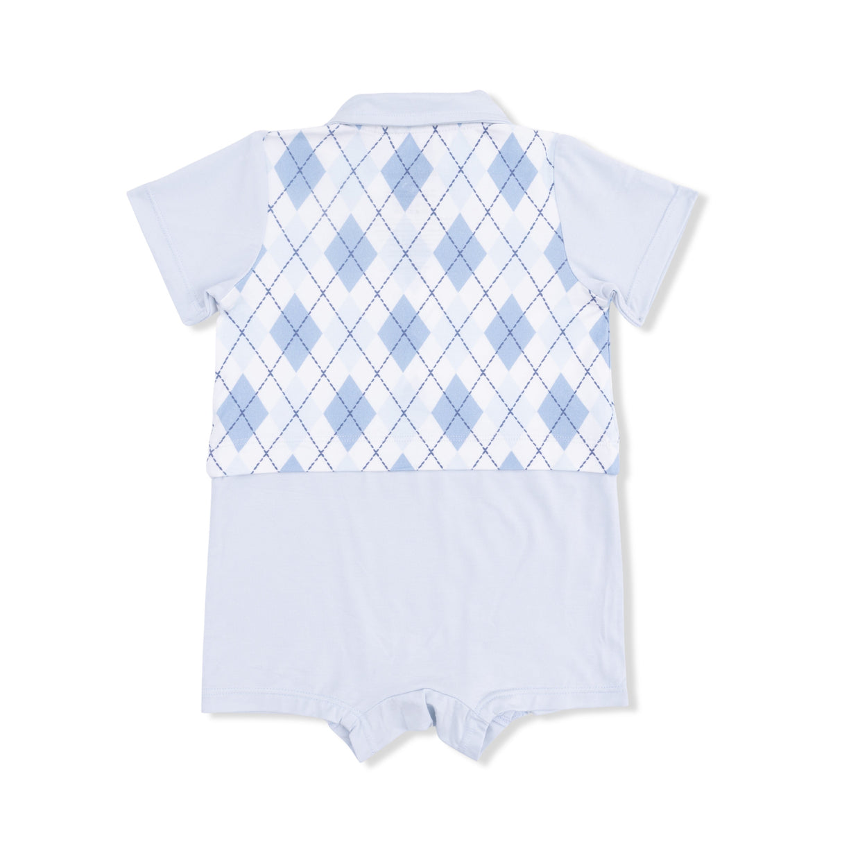 Blue Argyle - Short Playsuit