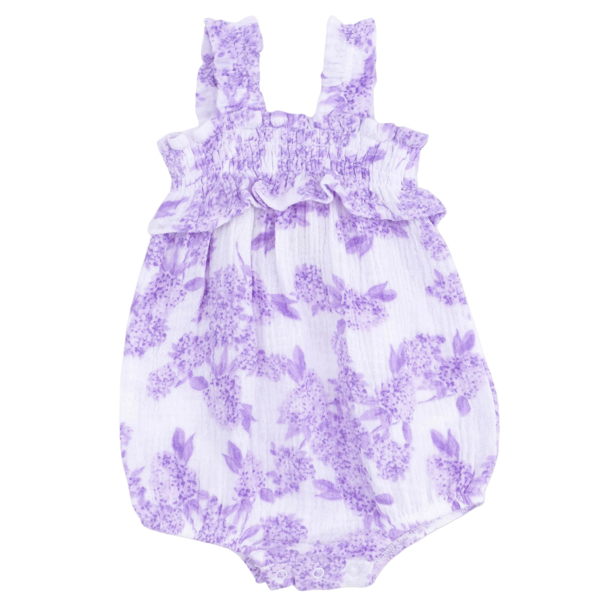 Lilac Floral - Ruffly Strap Bubble