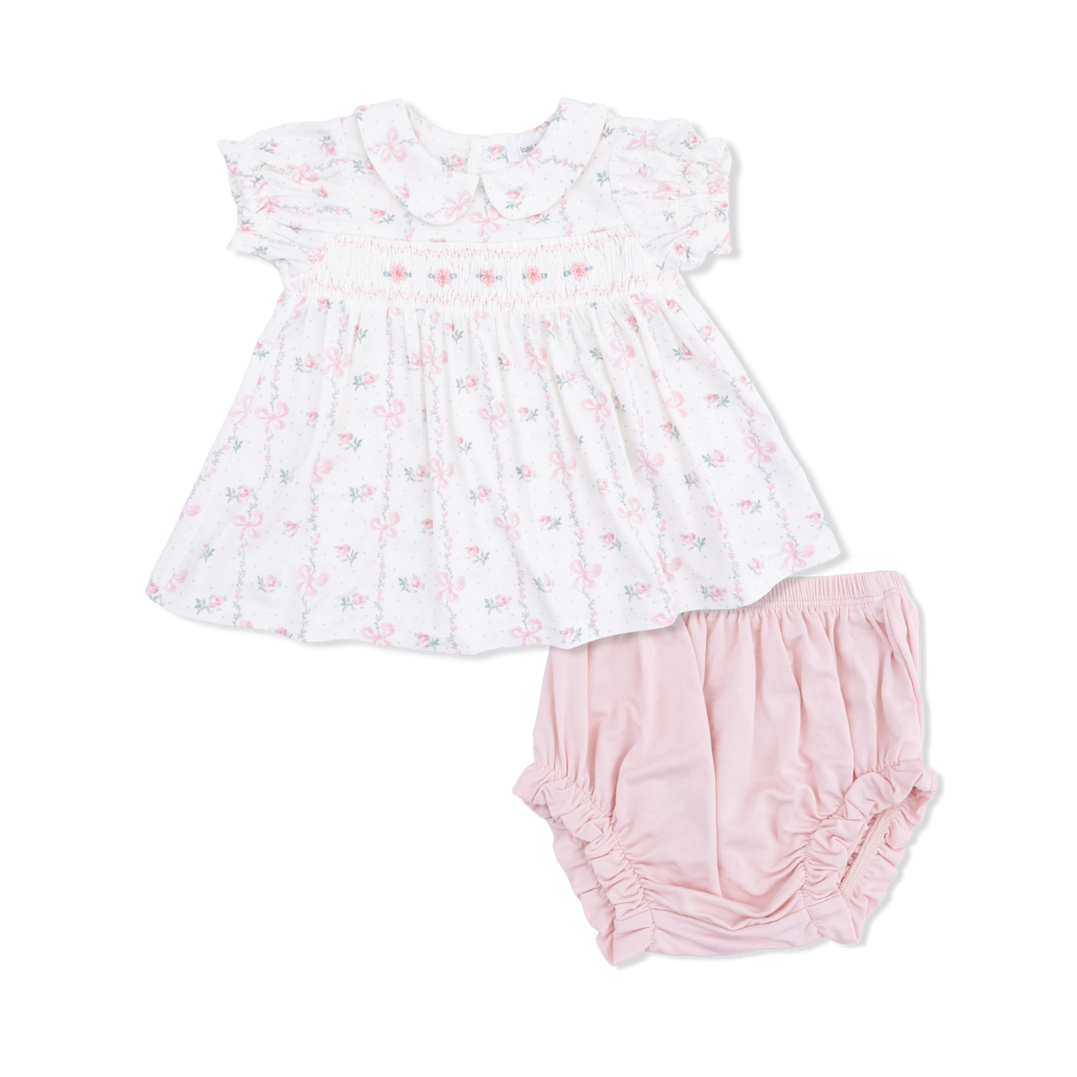 Dainty Buds and Bows - Smocked Dress Set