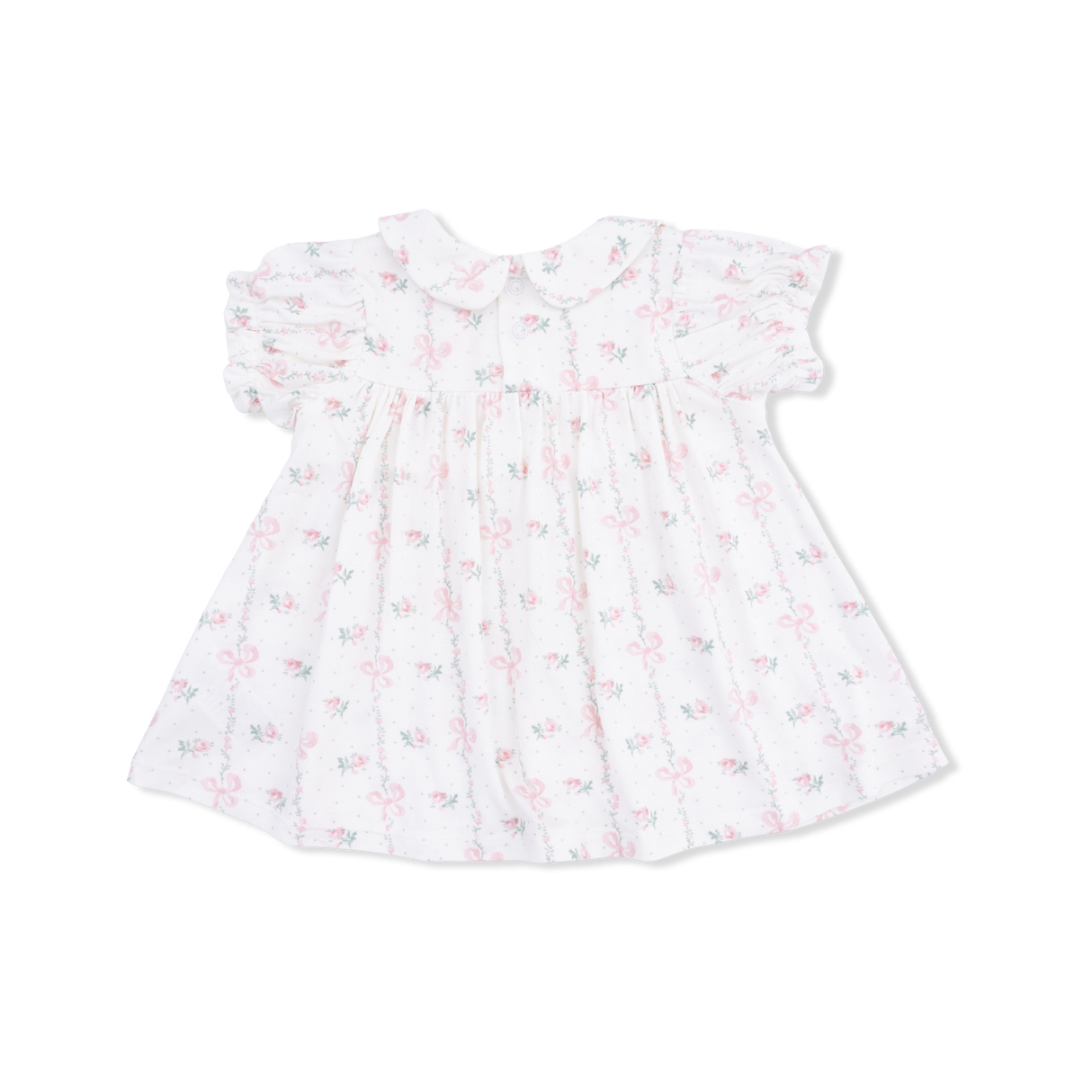 Dainty Buds and Bows - Smocked Dress Set and Headband