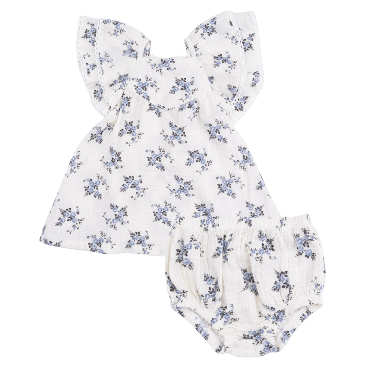 Belle Rosette Dot - V-Neck Dress and Bloomer