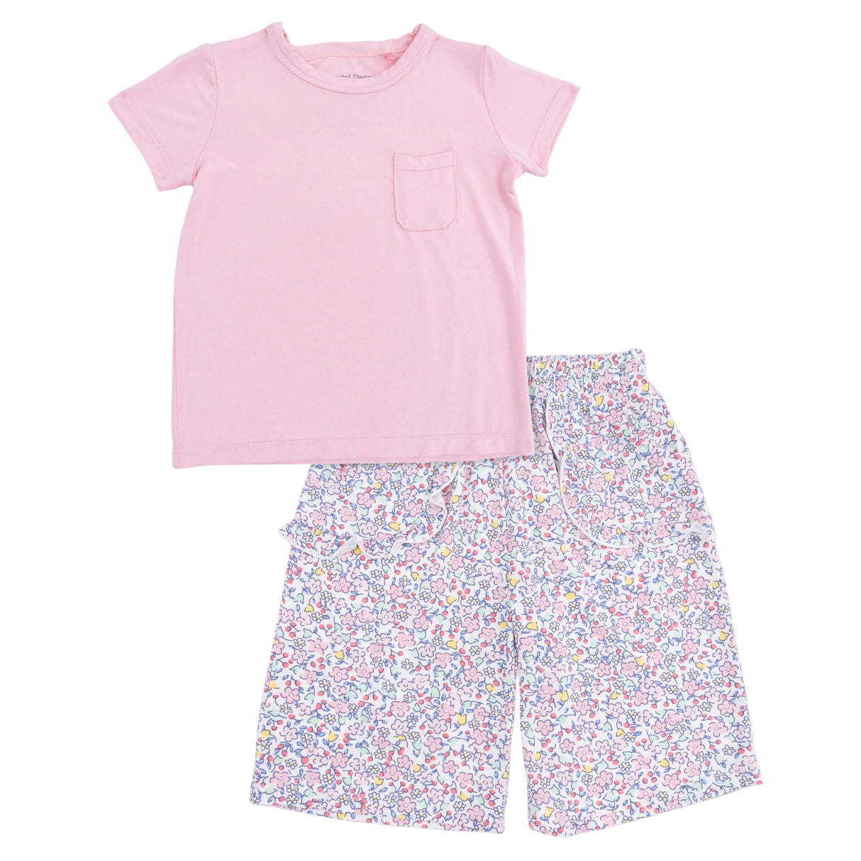 Elizabeth's Garden - Short Sleeve Shirt with Wide Leg Pant