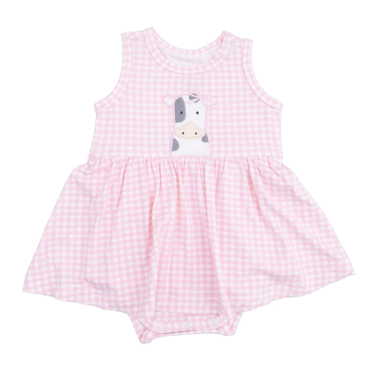 Cute Farm Animals Appliques - Tank Bodysuit Dress
