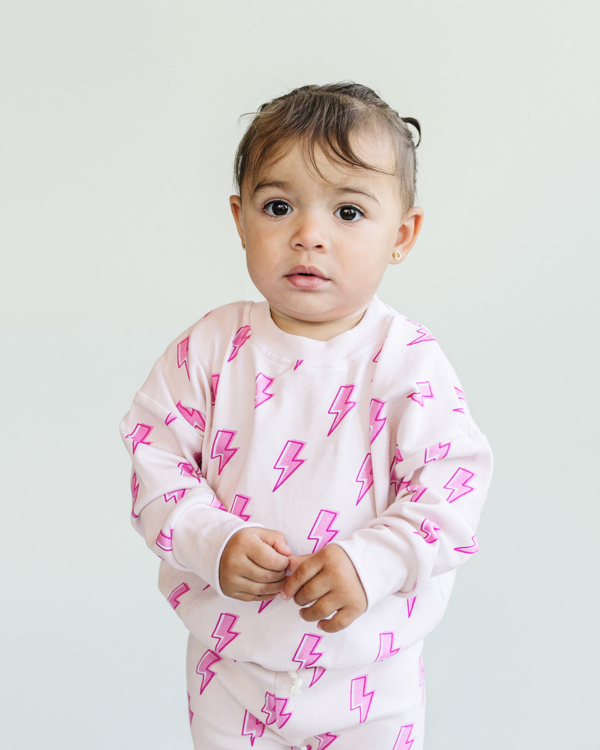 Jogger Set | Pink Bolts - HoneyBug
