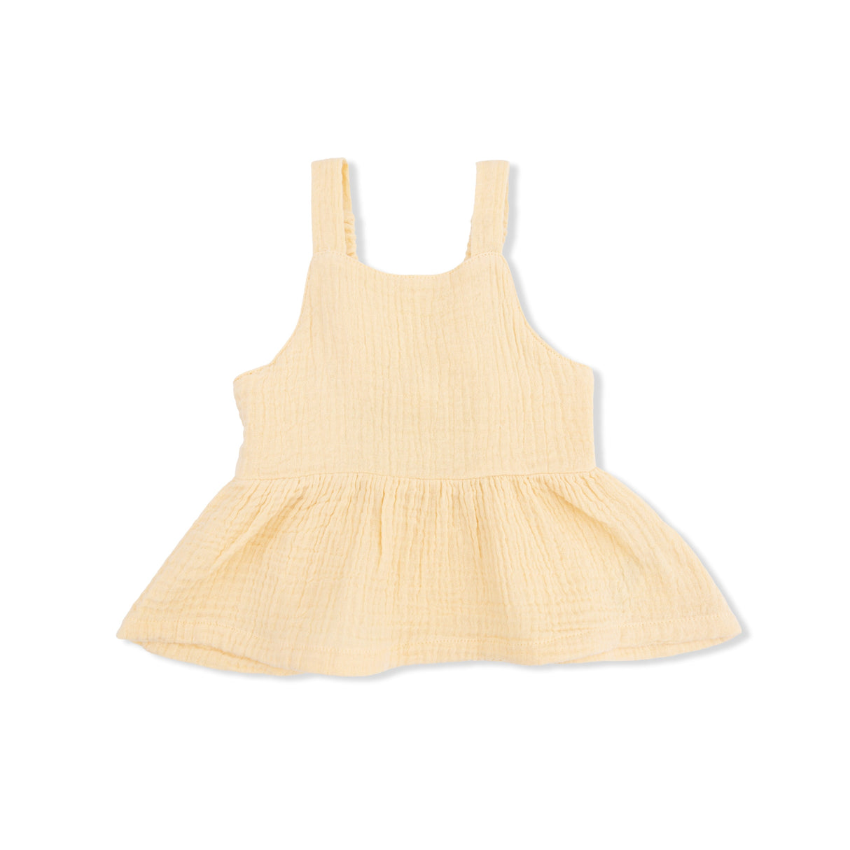 Micro Gingham Blue Blizzard - Peplum Tank with Wide Leg Pant