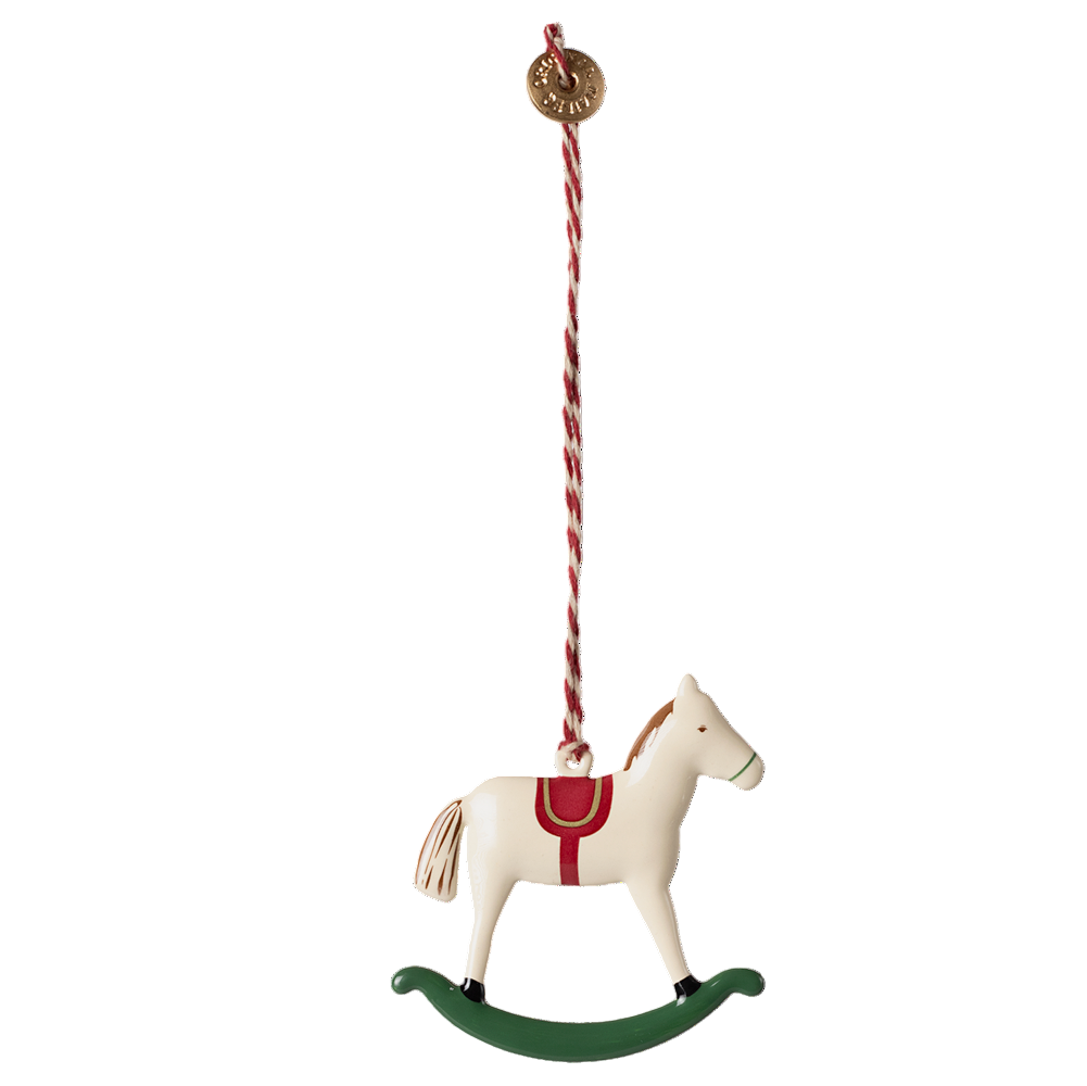 Metal ornament, Rocking horse - HoneyBug