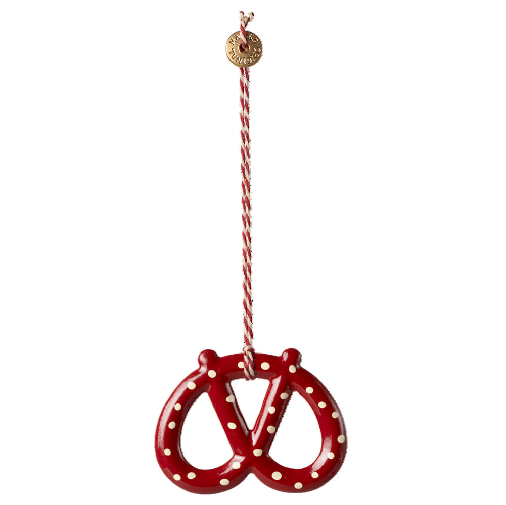 Metal Ornament, Pretzel - Dot - HoneyBug