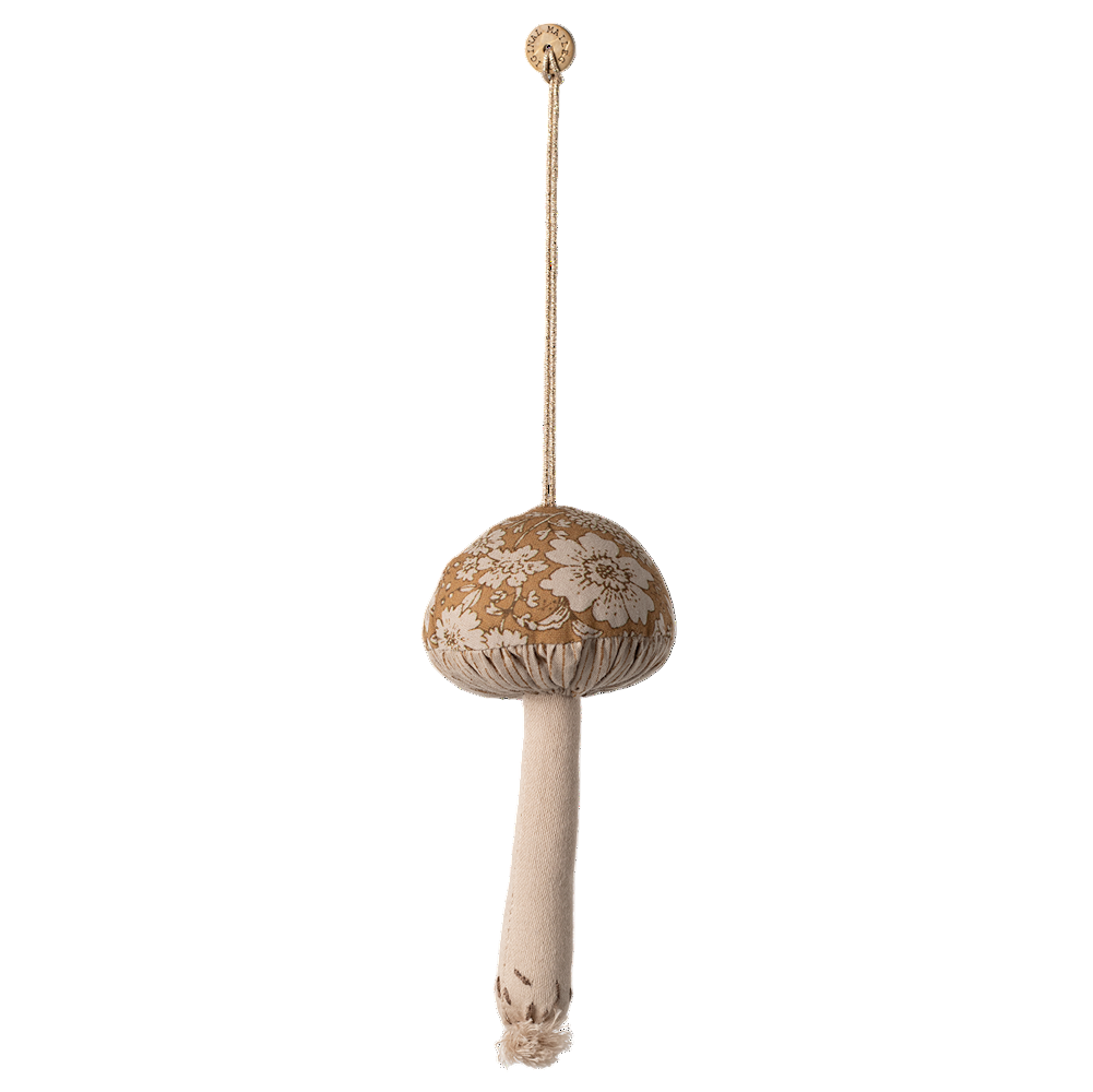 Mushroom Ornament, Blossom - Ocher - HoneyBug