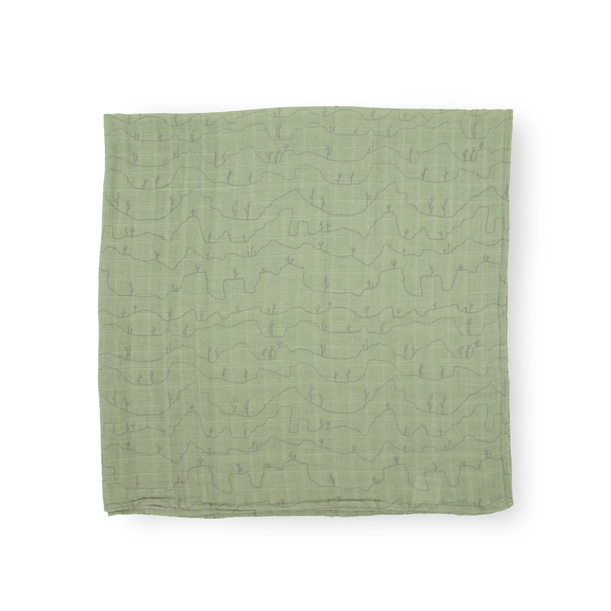 Cotton Muslin Swaddle Blanket - Cactus Lines - HoneyBug