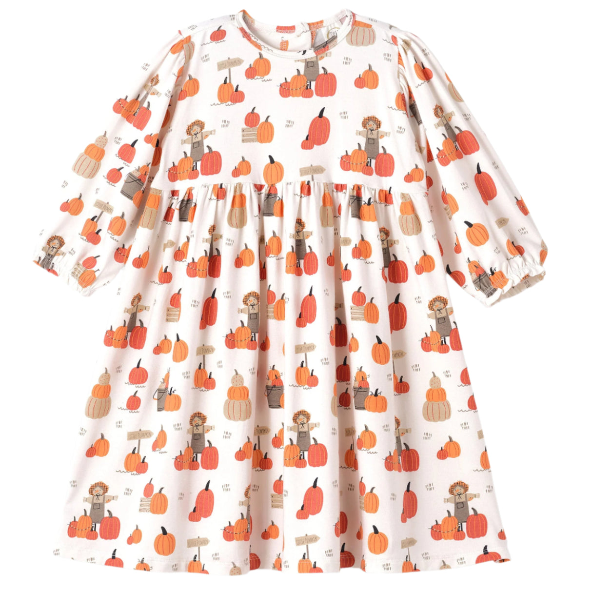 Pumpkin Patch Girls' Dress – Soft Bamboo Fall Favorite - HoneyBug