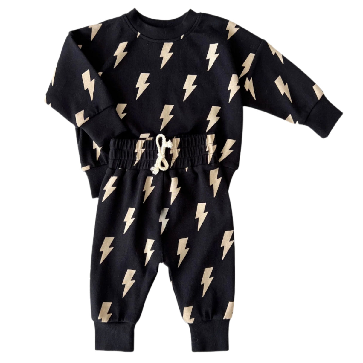 Jogger Set | Black Bolts - HoneyBug