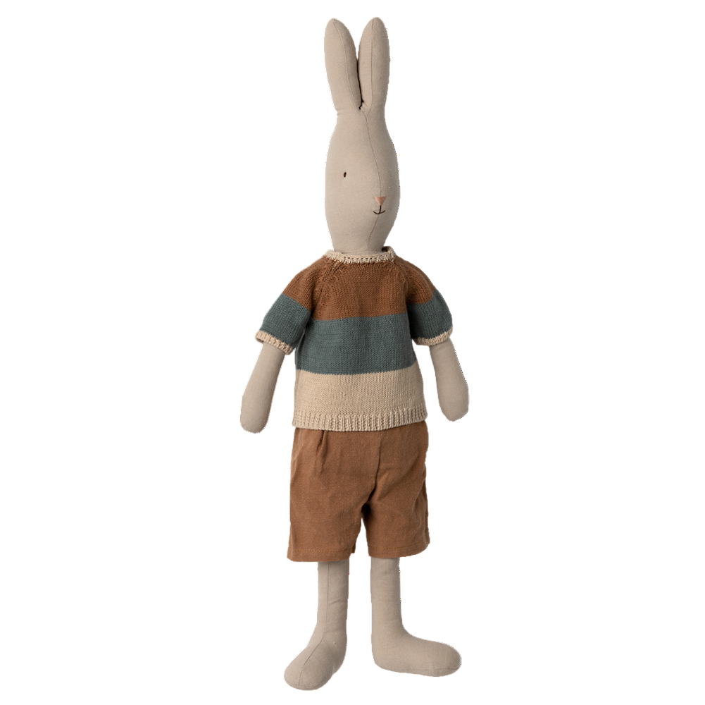 Rabbit - Size 4 - Knitted Shirt and Shorts - HoneyBug