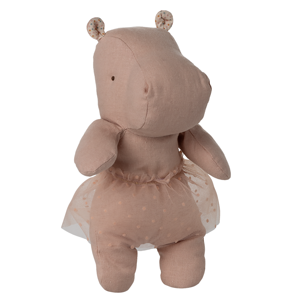 Hippo with Skirt - Small - Soft Rose - HoneyBug