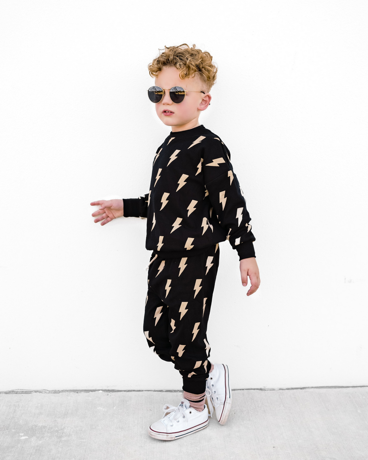 Jogger Set | Black Bolts - HoneyBug