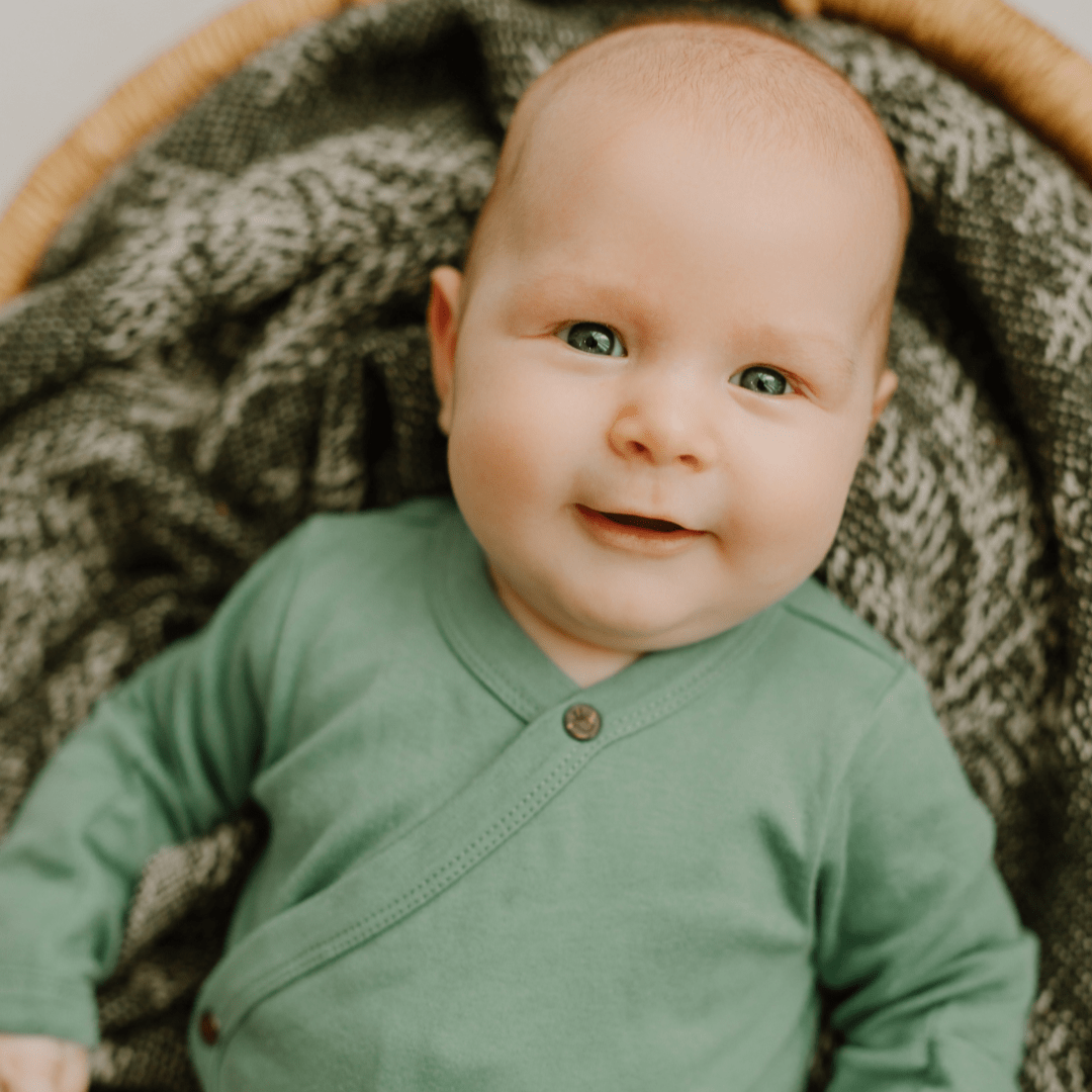 long bodysuit | Basil Green - HoneyBug