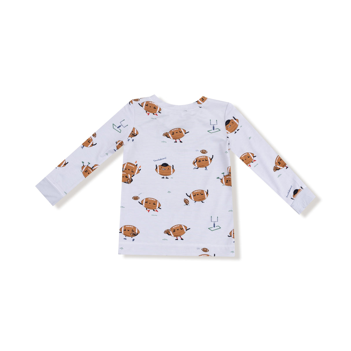 Long Sleeve Loungewear Set - Footballs Playing Football - HoneyBug