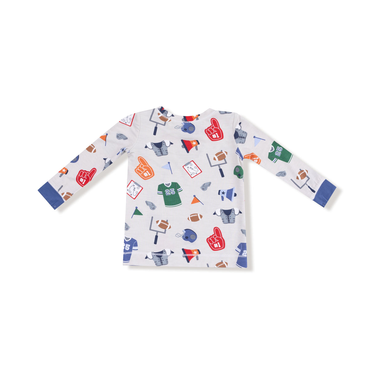 Long Sleeve Loungewear Set - Game Day Grey - HoneyBug