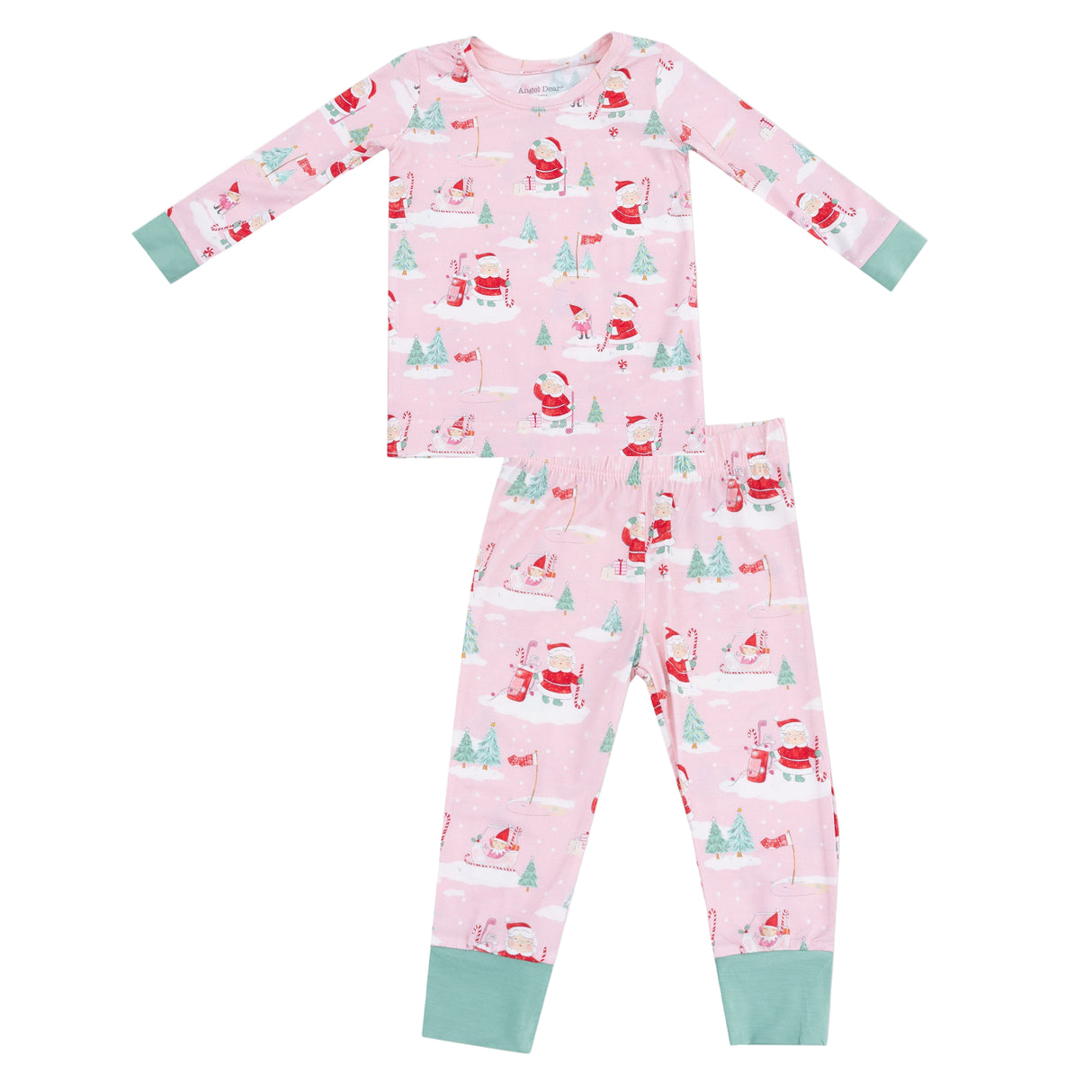 Golfing Mrs. Claus and Elves - Long Sleeve Loungewear Set - HoneyBug